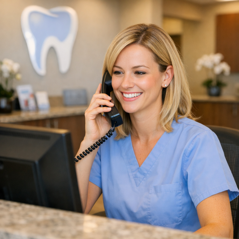 Front Desk Staff on Phone